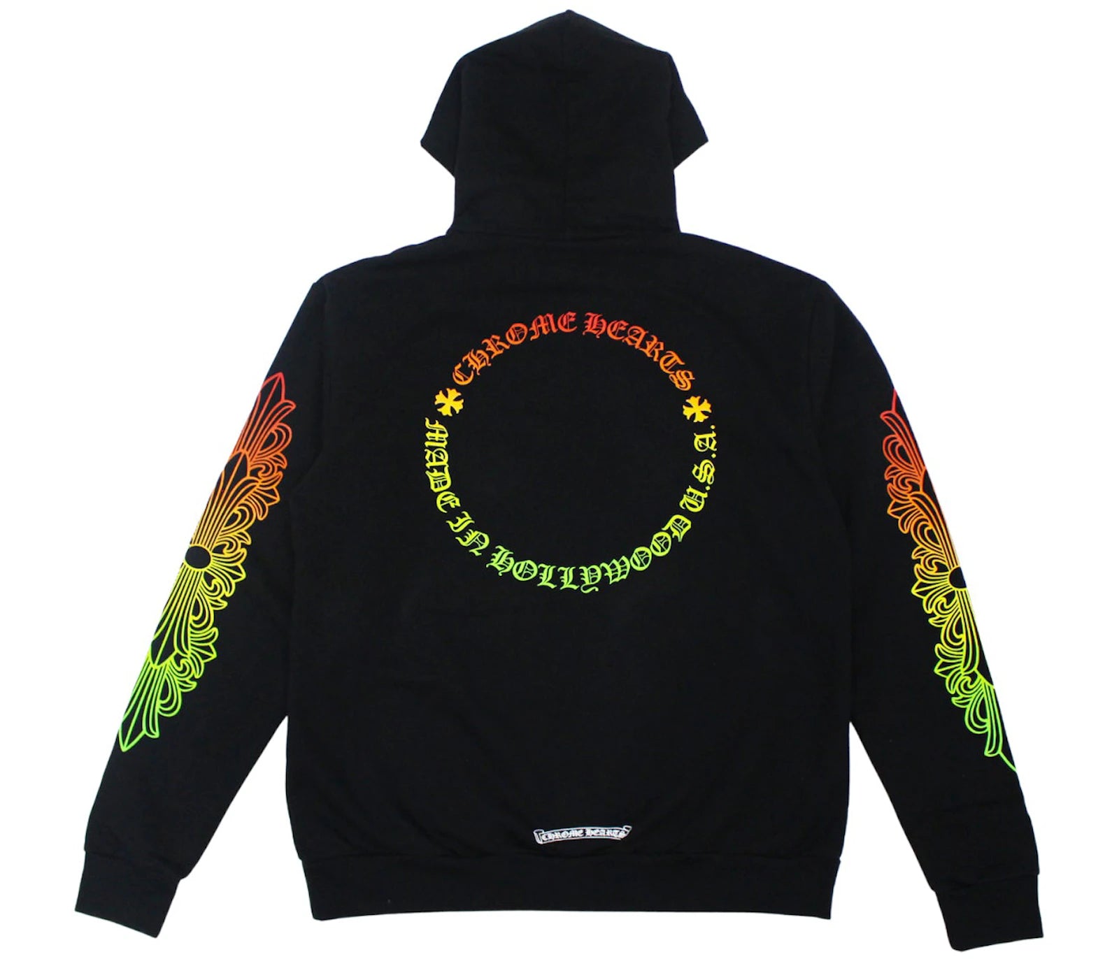 Chrome Hearts Floral Sleeve Gradient Made In Hollywood Hoodie Black/Gradient
