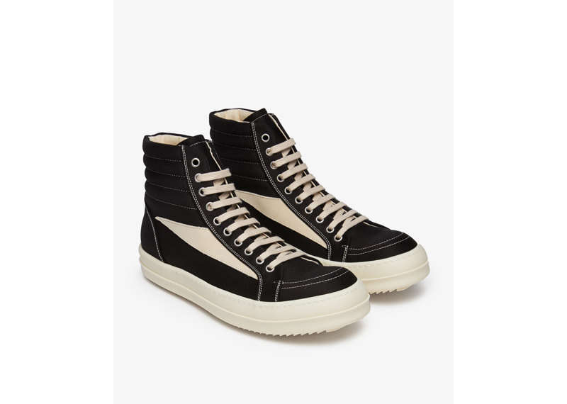 Rick Owens DRKSHDW Vintage High Sneakers Black Canvas