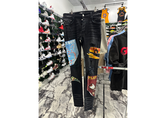 Amiri Playboy Black Jeans