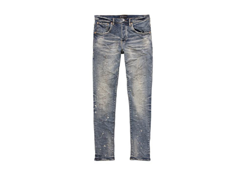 Purple jean paint splatter