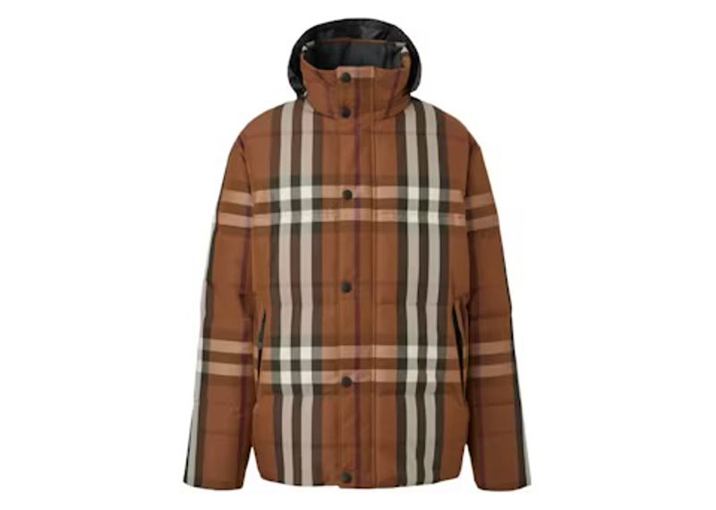 Burberry Packaway Hood Reversible Check Nylon Puffer Jacket