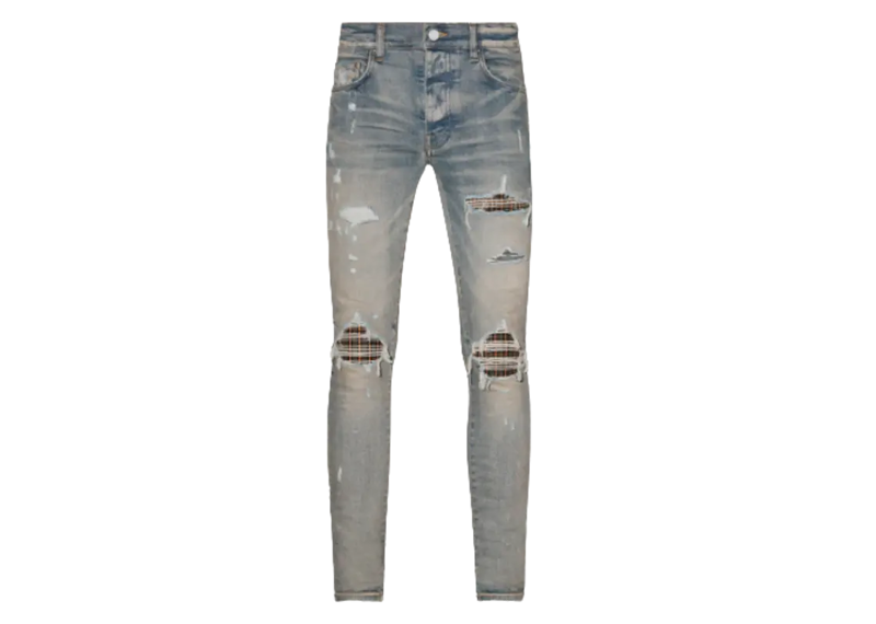 Amiri MX1 Neon Plaid Clay Indigo