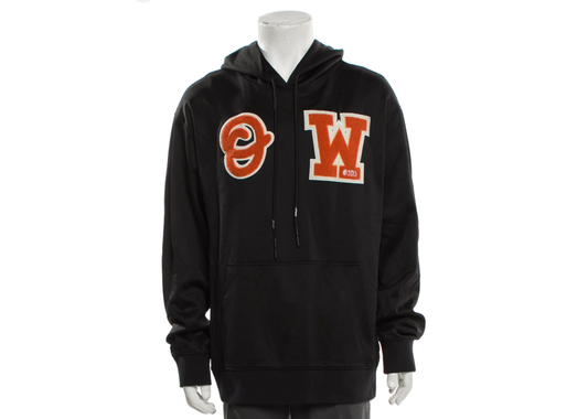 Off white patch hoodie orange/black