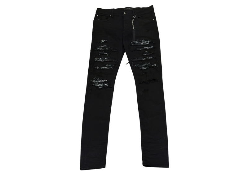 Amiri Thrasher Patch Jeans Black