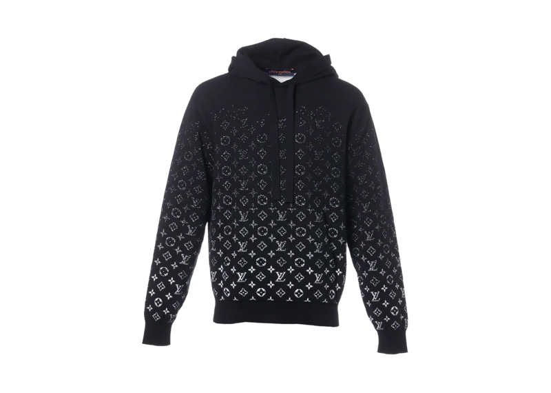 Louis Vuitton Monogram Hoodie Black White