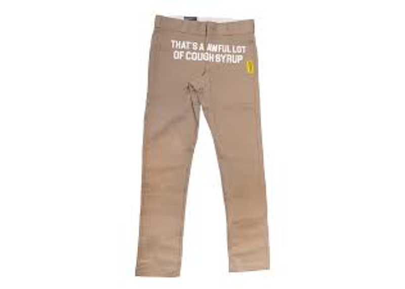 Thats Awful a lot of cough syrup khaki chinos