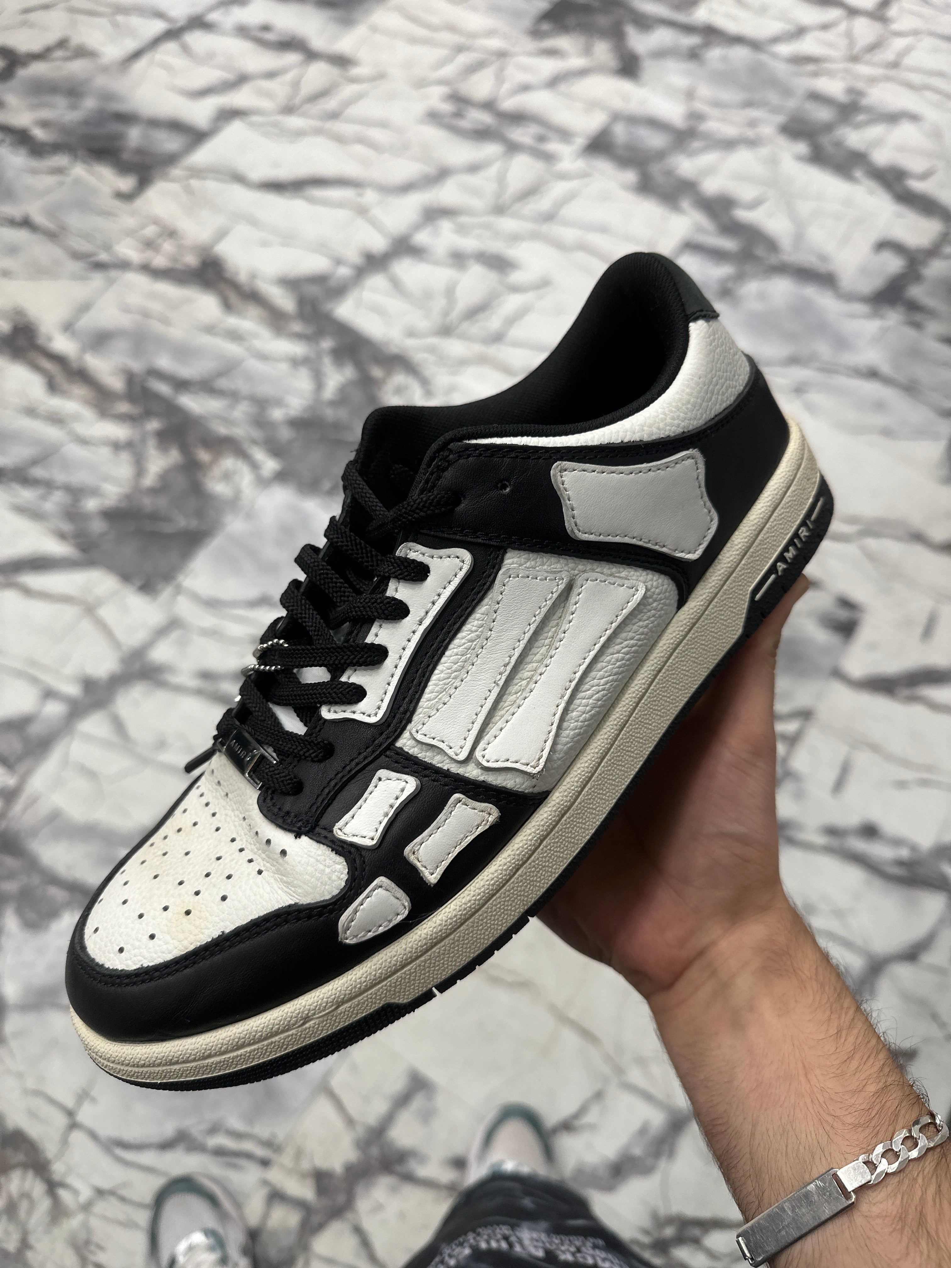 Amiri Skel Top Low Black White