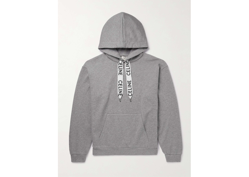 Celine Hoodie Celine Drawstring Grey