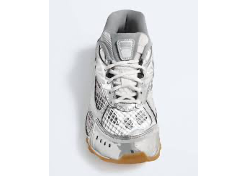 Bottega Veneta Orbit sneakers in silver and white