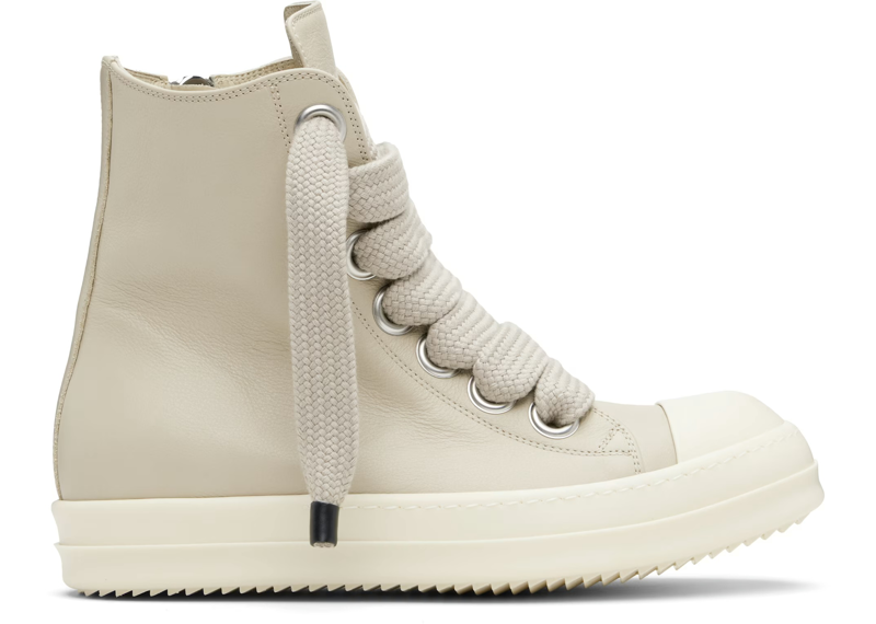 Rick Owens Beige Hitop jumbolace