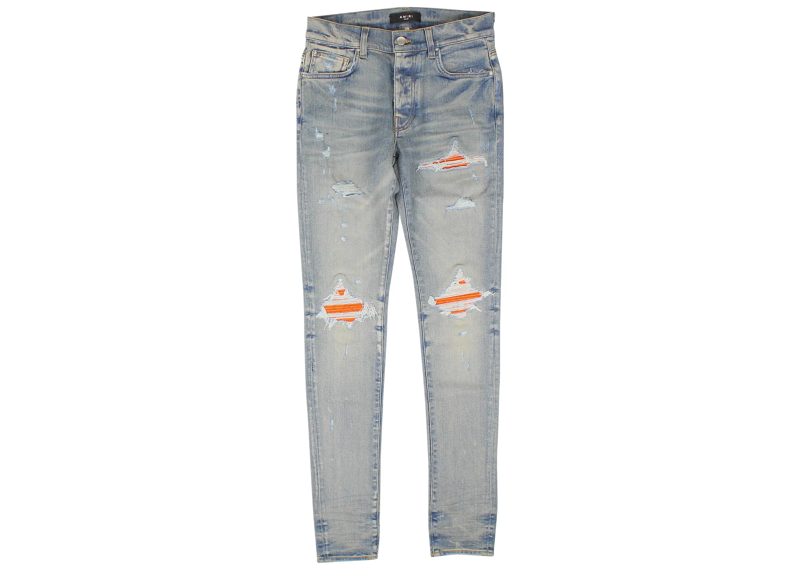 Amiri MX1 Cracked Paint Clay Indigo