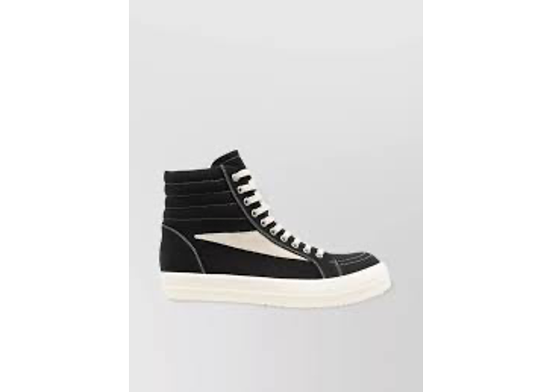Rick Owens DRKSHDW Vintage High Black Milk sneakers.