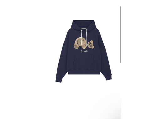 Palm angels spray bear hoodie navy