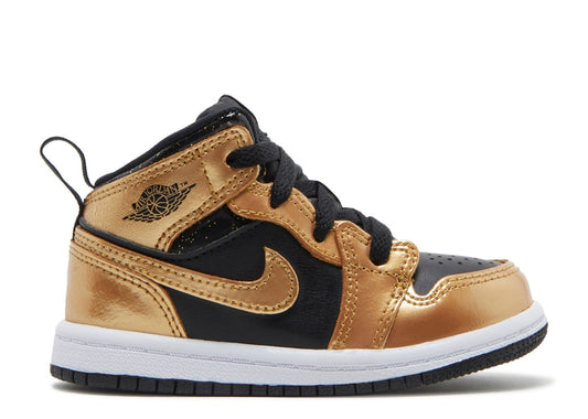 Air Jordan 1 Mid SE TD Metallic Gold Black