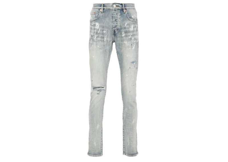 Purple Brand Jeans Light Wash Paint Splatter