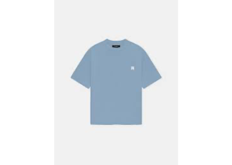 light blue AMIRI MA Skater T-shirt features signature logo embroidery on the chest