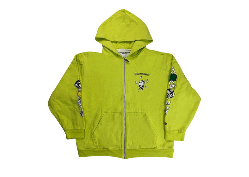 Chrome Hearts Matty Boy Link Zip Up Green