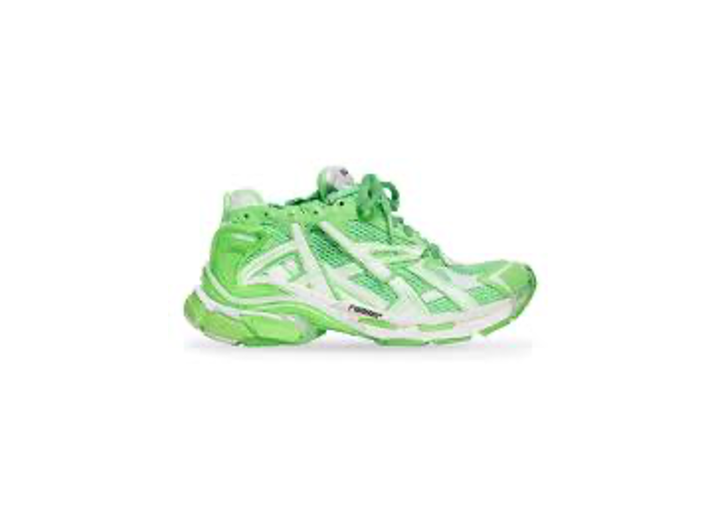 Balenciaga Runner sneakers in a vibrant fluo green and white colorway.