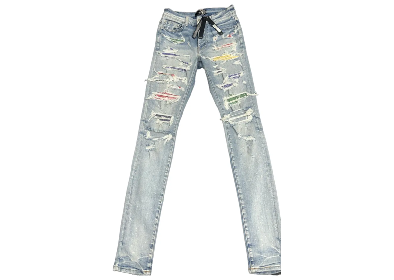 AMIRI Patchwork Distressed Denim