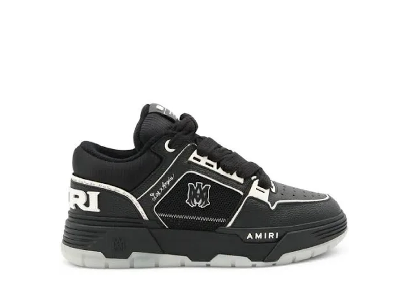 AMIRI Black Crystal MA-1 Sneakers featuring a combination of leather and mesh.