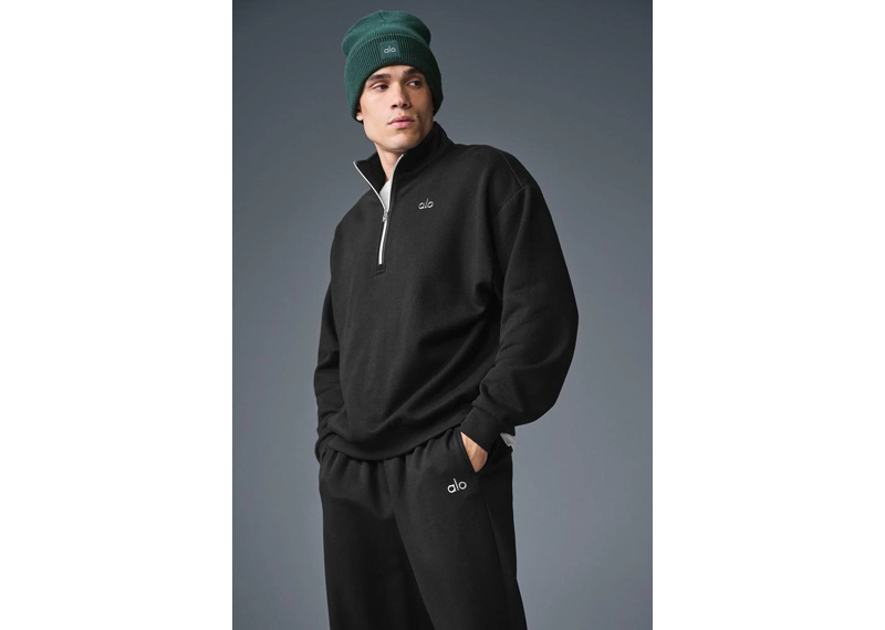 Alo Accolade 1/4 Zip Pullover Black
