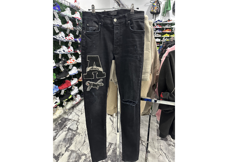 Amiri A Logo Black Jeans