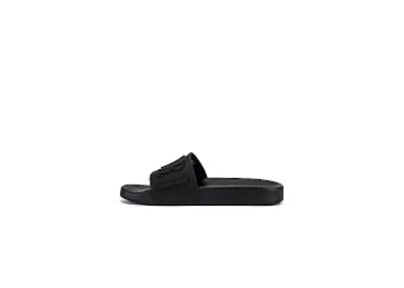 Amiri black logo pool slides