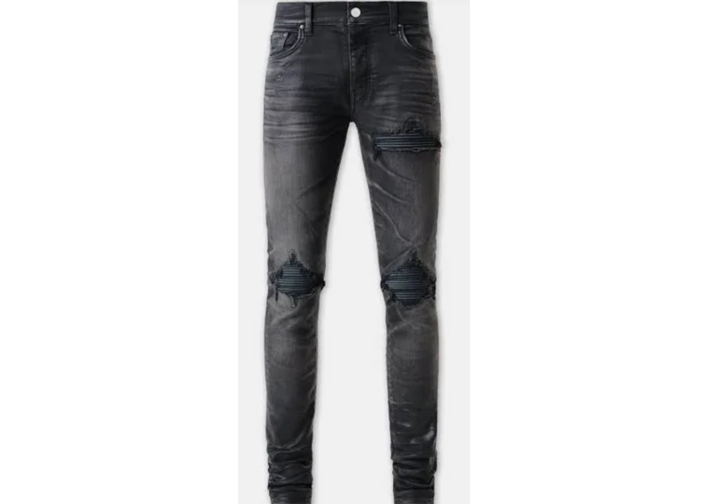 Amiri Grey Suede MX1 Black Jeans