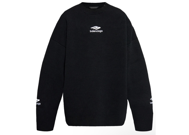 Balenciaga 3B Long Sleeve Black Tee