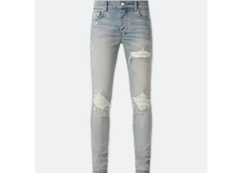 Amiri white patch jeans
