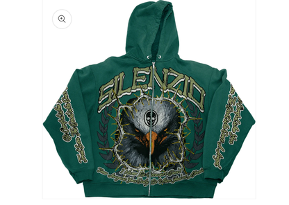 SILENZIO ZIP-UP HOODIE GREEN