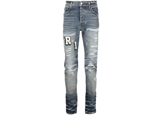 Amiri varsity ripped jeans