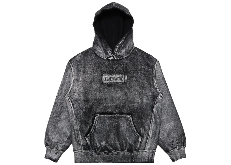 Supreme x MM6 Maison Margiela Foil Box Logo Hooded Sweatshirt Black