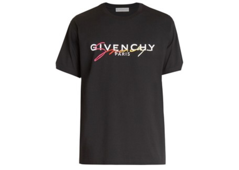 Givenchy Paris Gradient Signature Tee Black