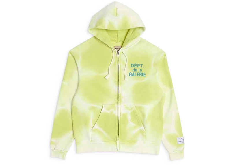 Gallery Dept. French Zip Hoodie Lime Green