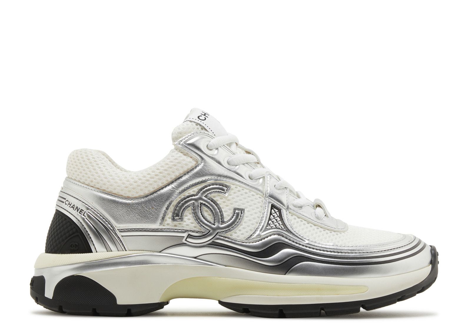 Chanel Wmns CC Logo Sneaker White Silver