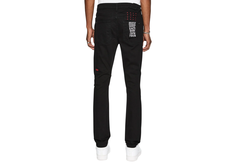 Ksubi Black jeans red logo
