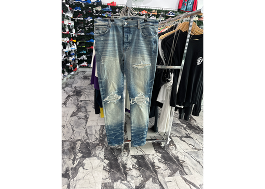 Amiri Mx1 Light Denim Patch Jeans Light Blue
