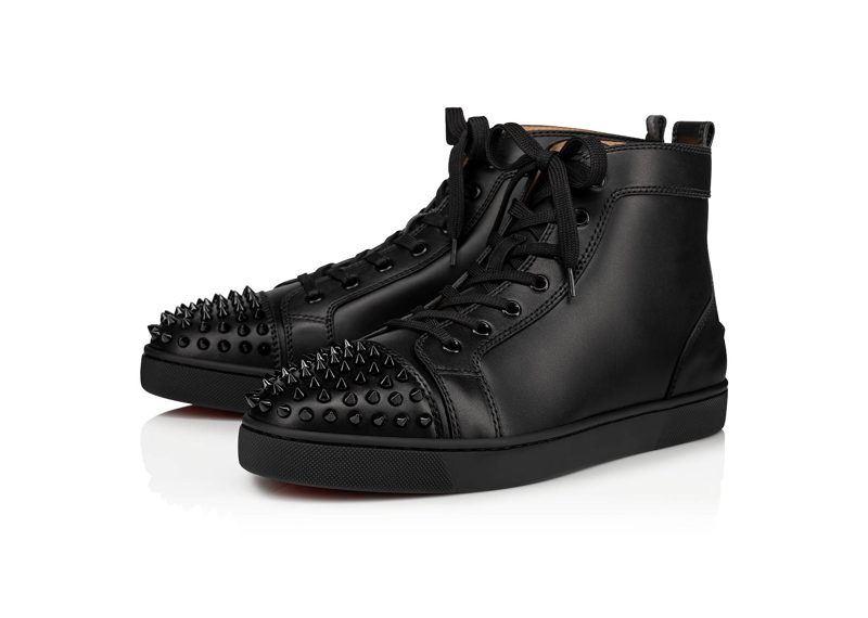 Christian Louboutin Lou Spikes Calf Leather Shoes