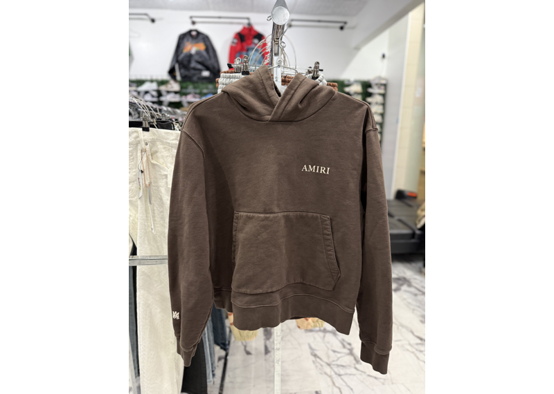 AMIRI classic logo brown hoodie