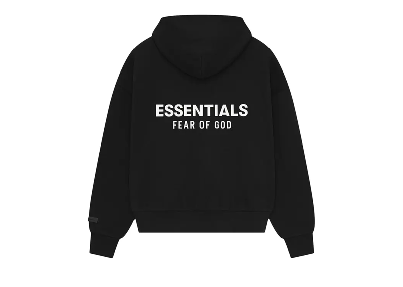 Fear of God Essentials Classic Fit Fleece Hoodie Jet Black