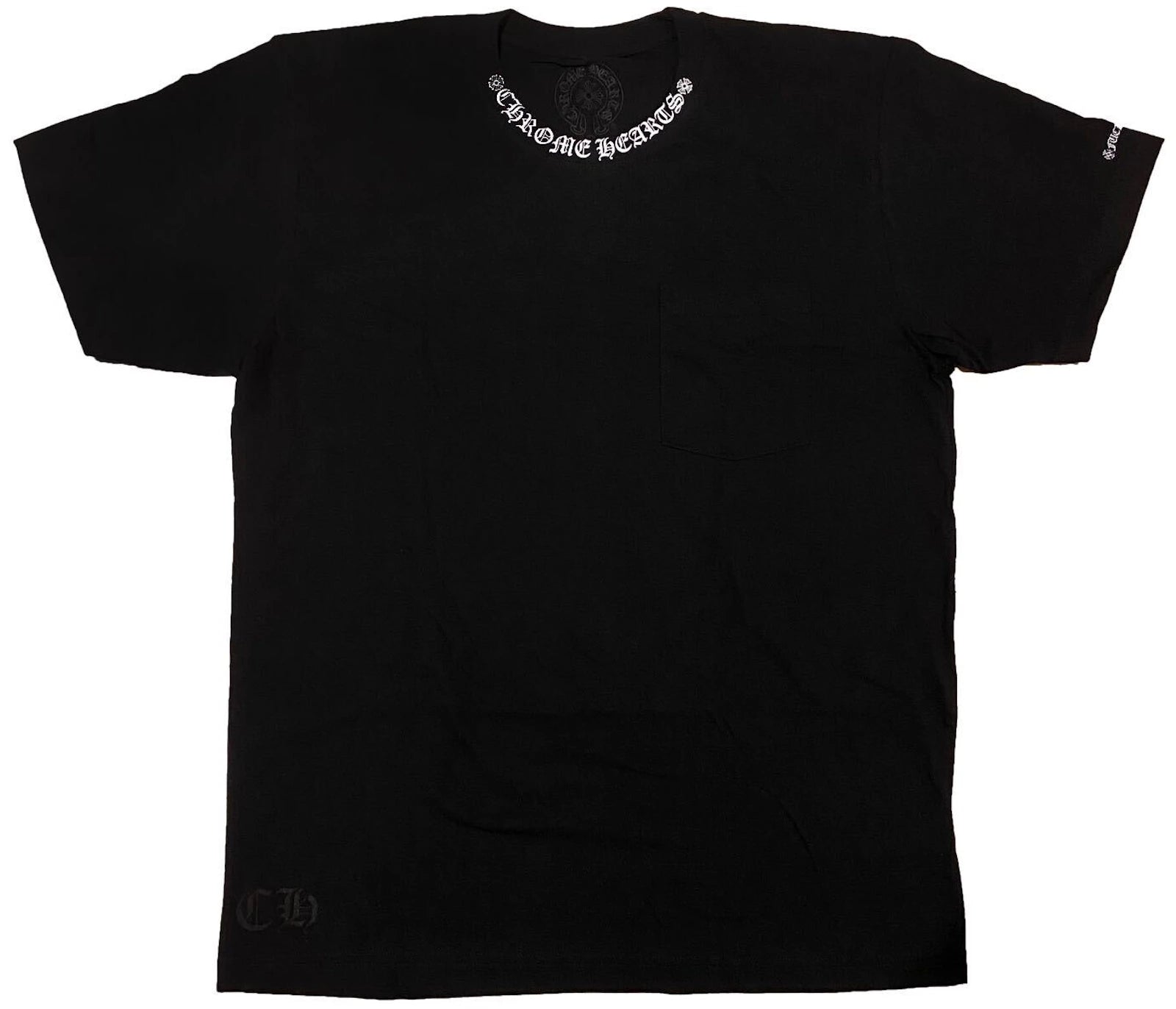 Chrome Hearts Neck Logo (Fuck You Sleeve) T-shirt Black