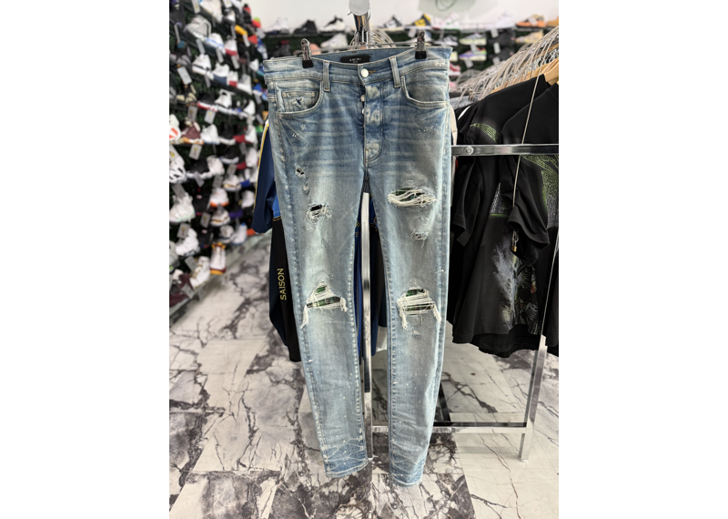 Amiri MX1 Green Plaid Patch