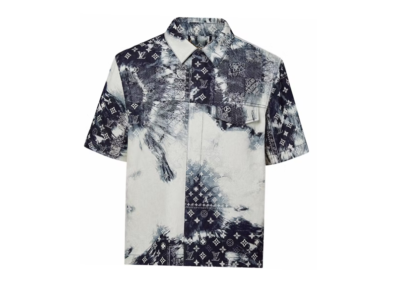 LV monogram bandana short sleeve denim tee