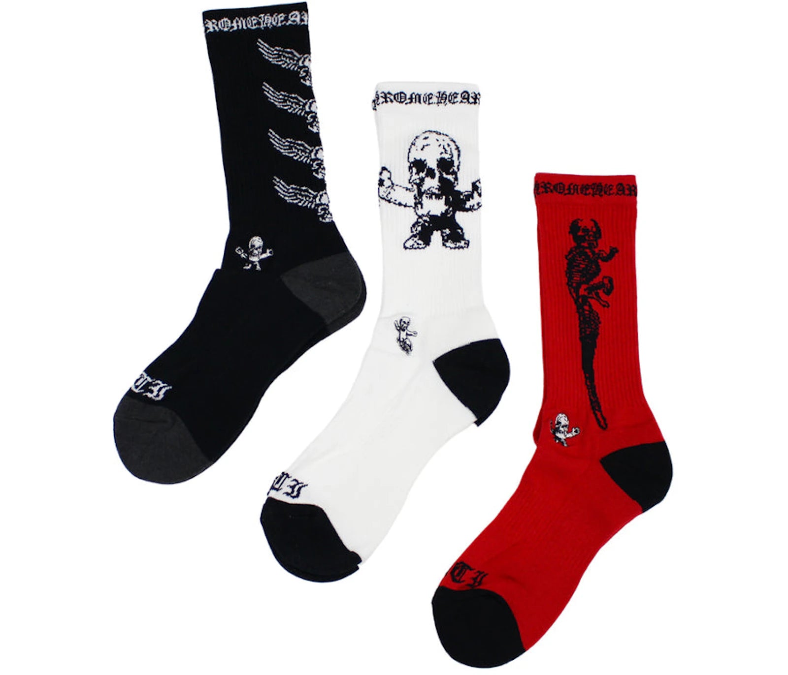 Chrome Hearts Foti Socks (3 Pack) Multi
