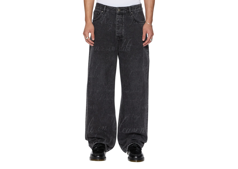ksubi jeans black oversized allover