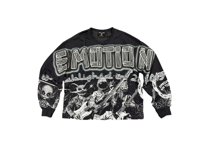Mixed Emotions - Astro Long Sleeve Black Tee