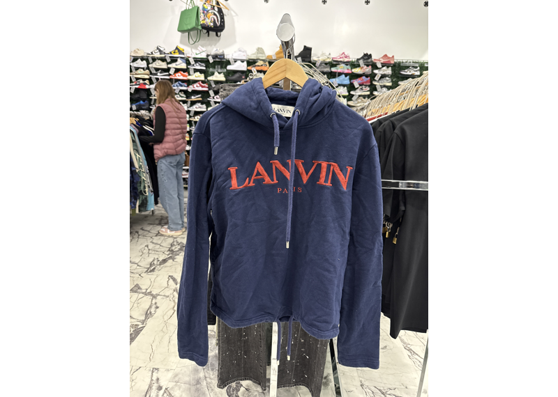 LANVIN Paris Navy Hoodie