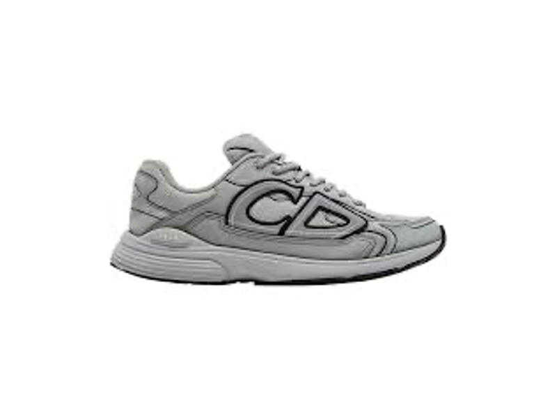 Dior B30 sneakers in grey, featuring a distinctive technical mesh and fabric