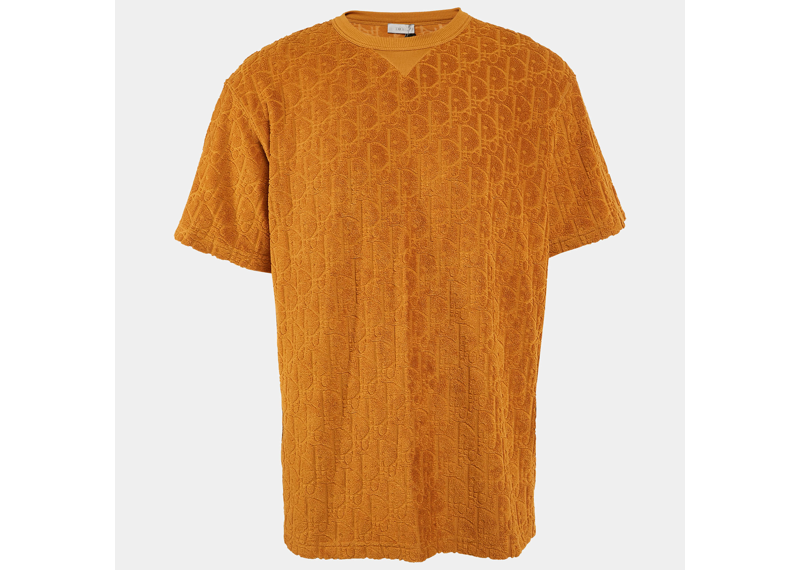 Dior Oblique Pattern Tee Mustard Yellow
